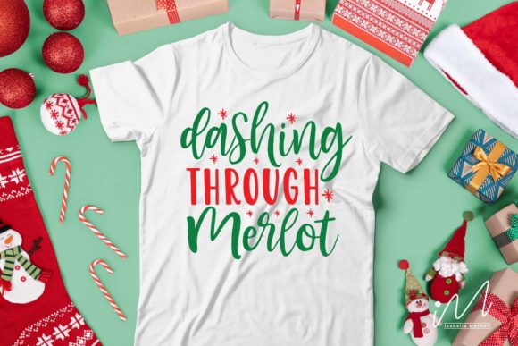 Dashing Through Merlot Svg Cut Files for Crafts and Graphics