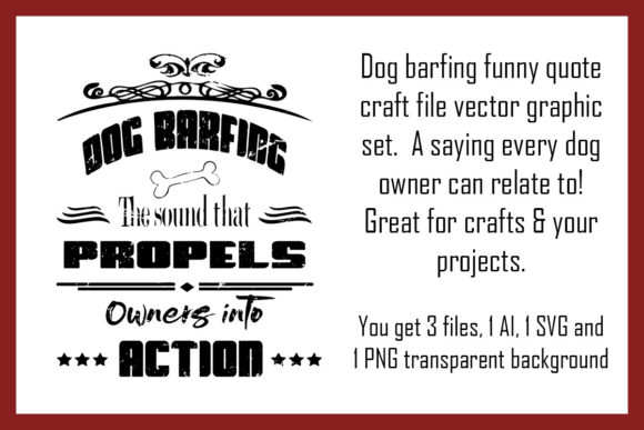 Dog Barfing Funny Quote Craft File Set for Graphics and Crafts