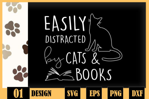 Easily Distracted Cats and Books Embroidery Design Review
