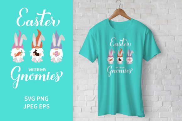 Easter with My Gnomies. Easter Graphics for Crafts
