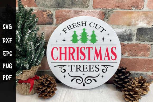 Fresh Cut Christmas Trees SVG for Crafts and Graphics