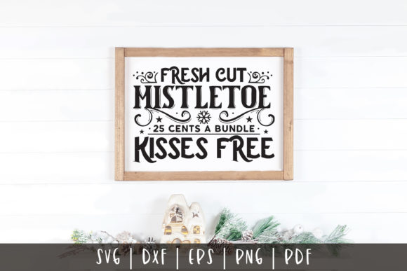 Fresh Cut Mistletoe SVG Christmas SVG for Crafts and Graphics