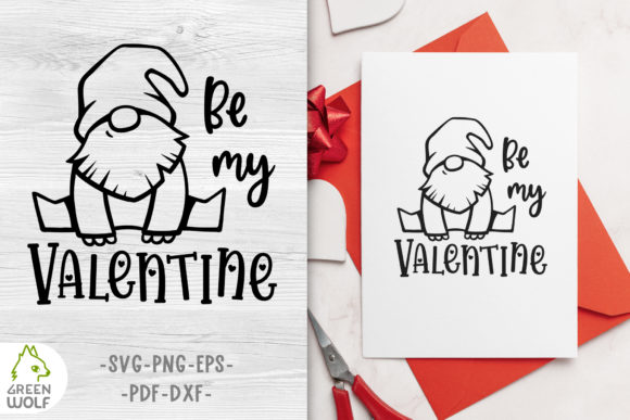 Gnome Valentines Svg for Graphics and Crafts