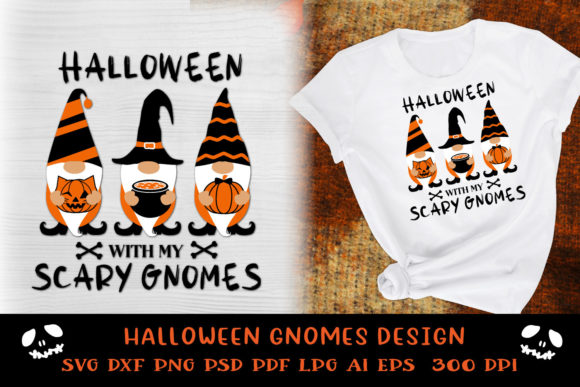 Gnomes SVG Halloween Design for Crafts and Graphics