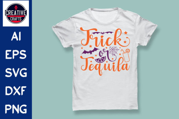 Halloween SVG Design Trick or Tequila for Crafts and Graphics