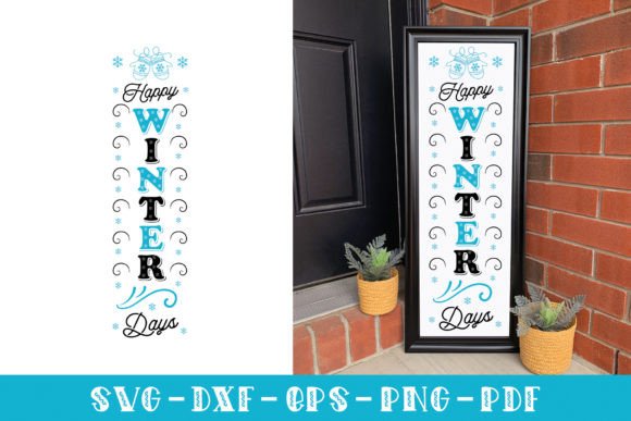 Happy Winter Days SVG Design for Crafts and Graphics