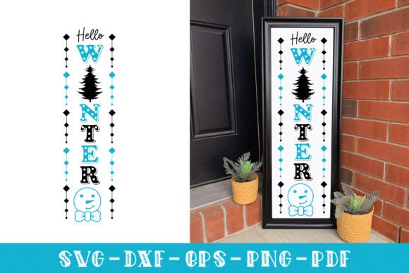 Hello Winter SVG Design for Crafts and Graphics