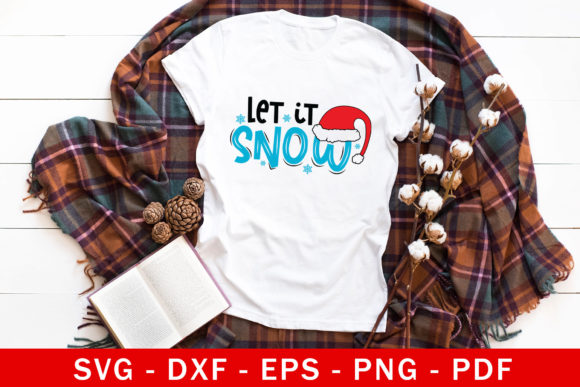 Let It Snow SVG Christmas Design for Crafts and Graphics