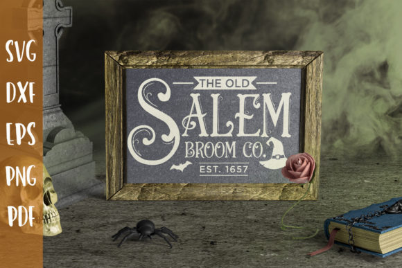 The Old Salem Broom Co Halloween SVG for Crafts and Graphics